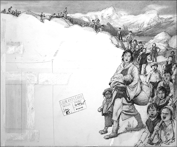 March of the Little Children (Original) (Signed) by John Millar Watt at The Illustration Art Gallery