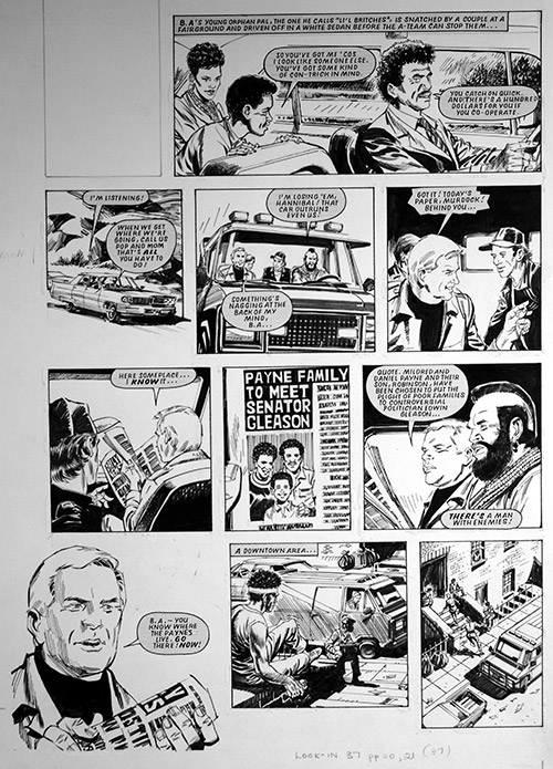 The A-Team: No Answer (TWO pages) (Originals) by The A-Team (Barrie Mitchell) at The Illustration Art Gallery