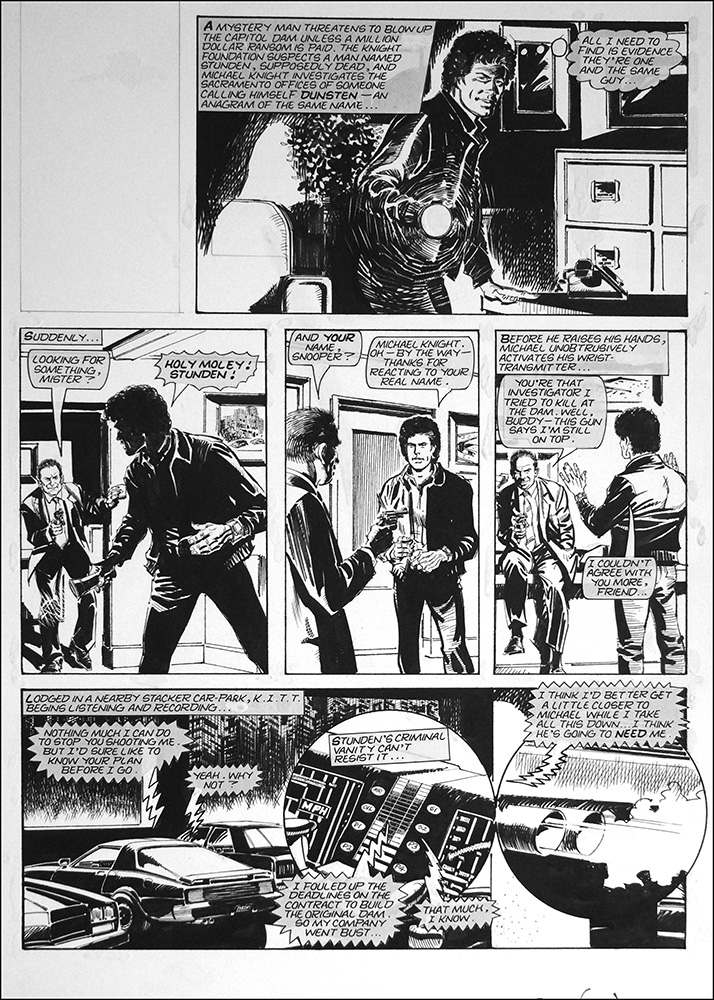 Knight Rider - Holy Moley (TWO pages) (Originals) art by Knight Rider (Barrie Mitchell) at The Illustration Art Gallery