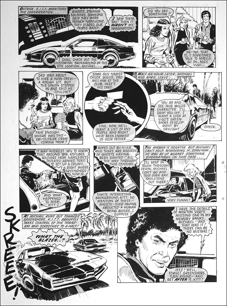 Knight Rider - What the Blazes (Original) art by Knight Rider (Barrie Mitchell) at The Illustration Art Gallery