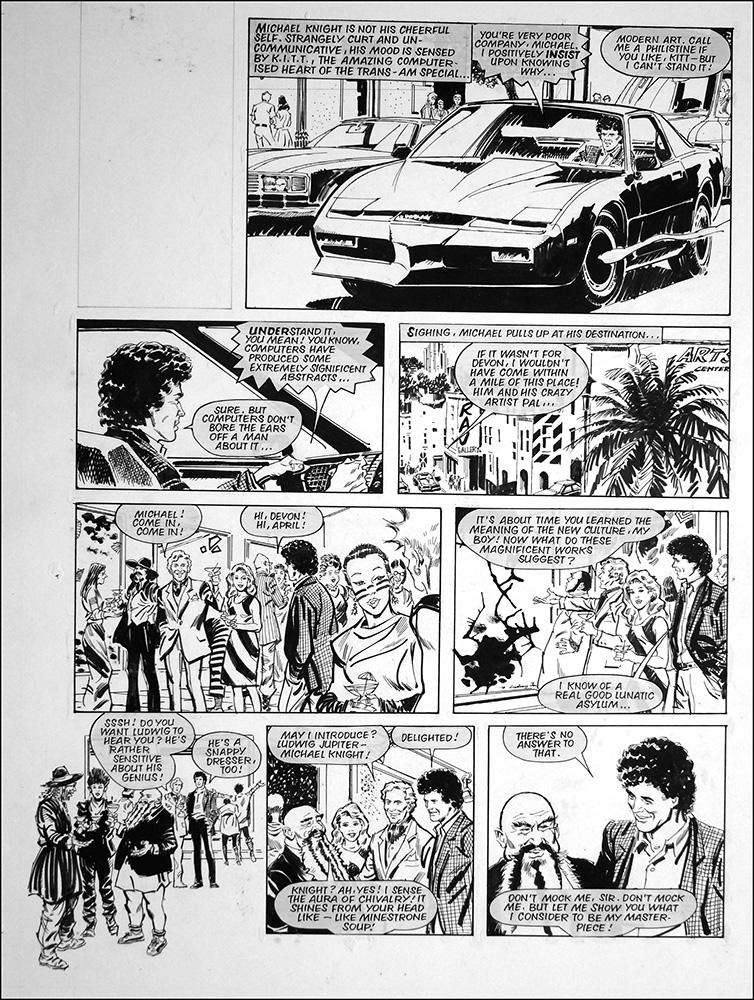 Knight Rider - Modern Art (TWO pages) (Originals) art by Knight Rider (Barrie Mitchell) at The Illustration Art Gallery