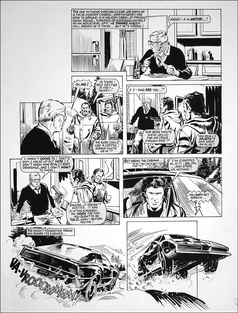 Knight Rider - Trans Am (TWO pages) (Originals) art by Knight Rider (Barrie Mitchell) at The Illustration Art Gallery