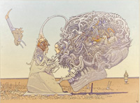 40 Days in the Desert (Print on Wood) by Moebius