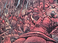 Harzach - Battle Scene - Giant Print art by Moebius (Jean Giraud)