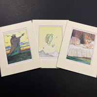 Set 2: 3 Mounted prints from Ballades by Moebius art by Moebius (Jean Giraud)