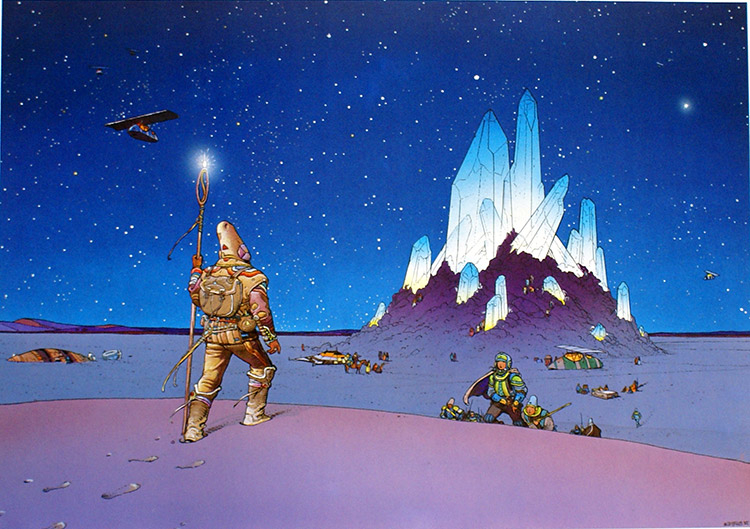 Crystal Starwatcher (Limited Edition Print) (Signed) by Moebius (Jean Giraud) Art at The Illustration Art Gallery