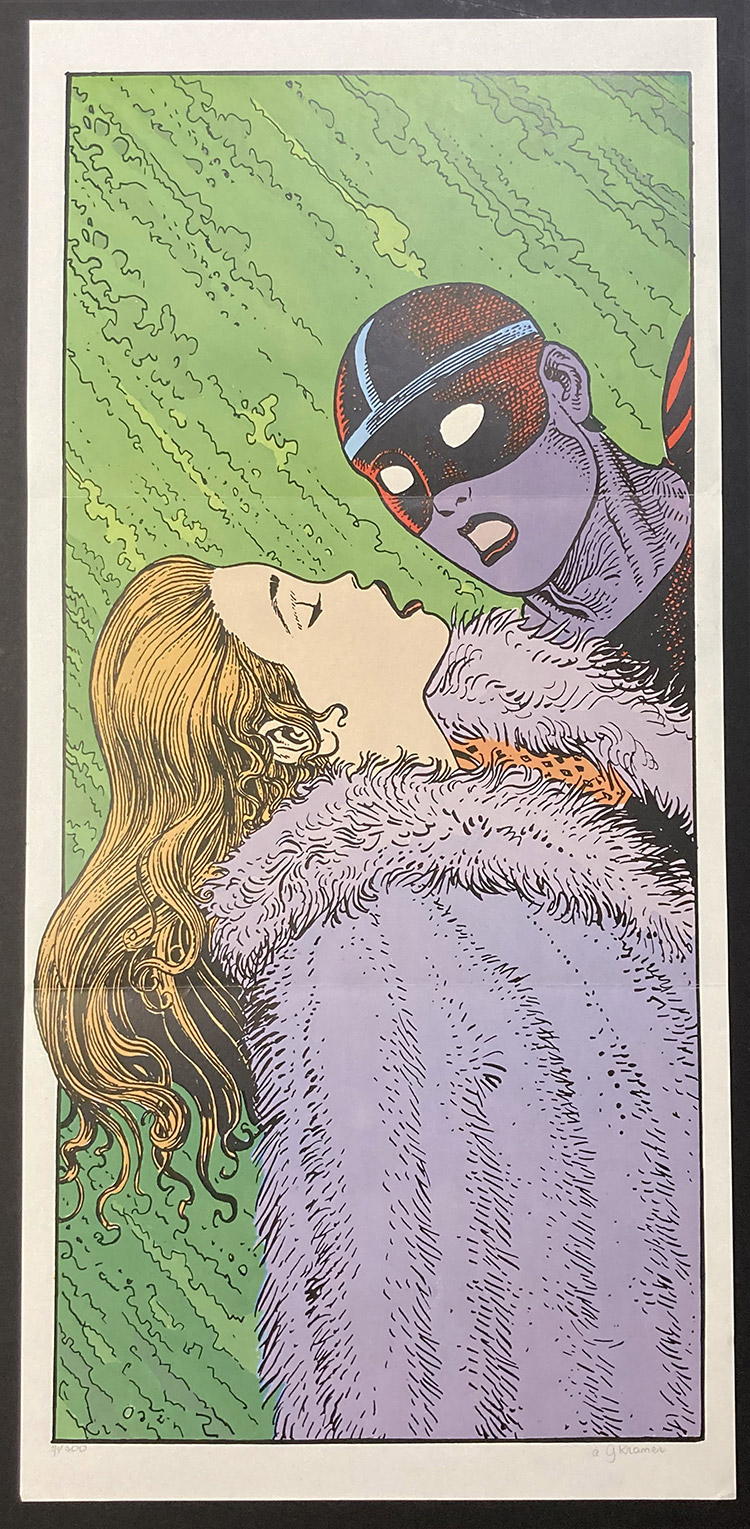 The Kiss (Limited Edition Print) art by Moebius (Jean Giraud) Art at The Illustration Art Gallery