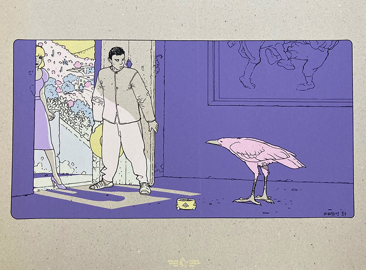 The Rose Bird - Full Colour Screenprint (Print) by Classic Moebius at The Illustration Art Gallery