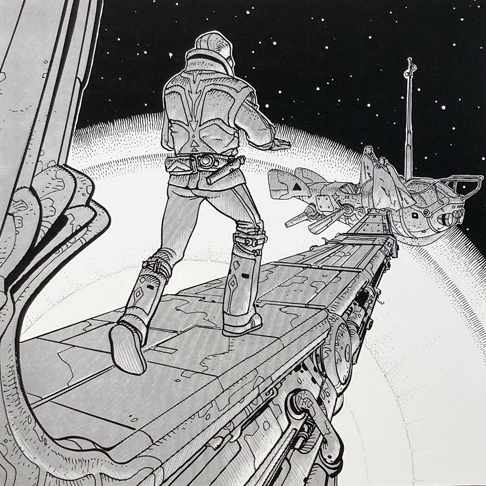 Space Walk - Arrival of The Empress (Limited Edition Print) (Signed) art by Moebius (Jean Giraud) Art at The Illustration Art Gallery