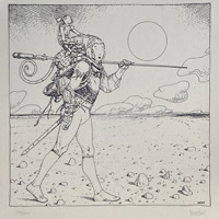 Starwatcher - The Fool art by Moebius (Jean Giraud)