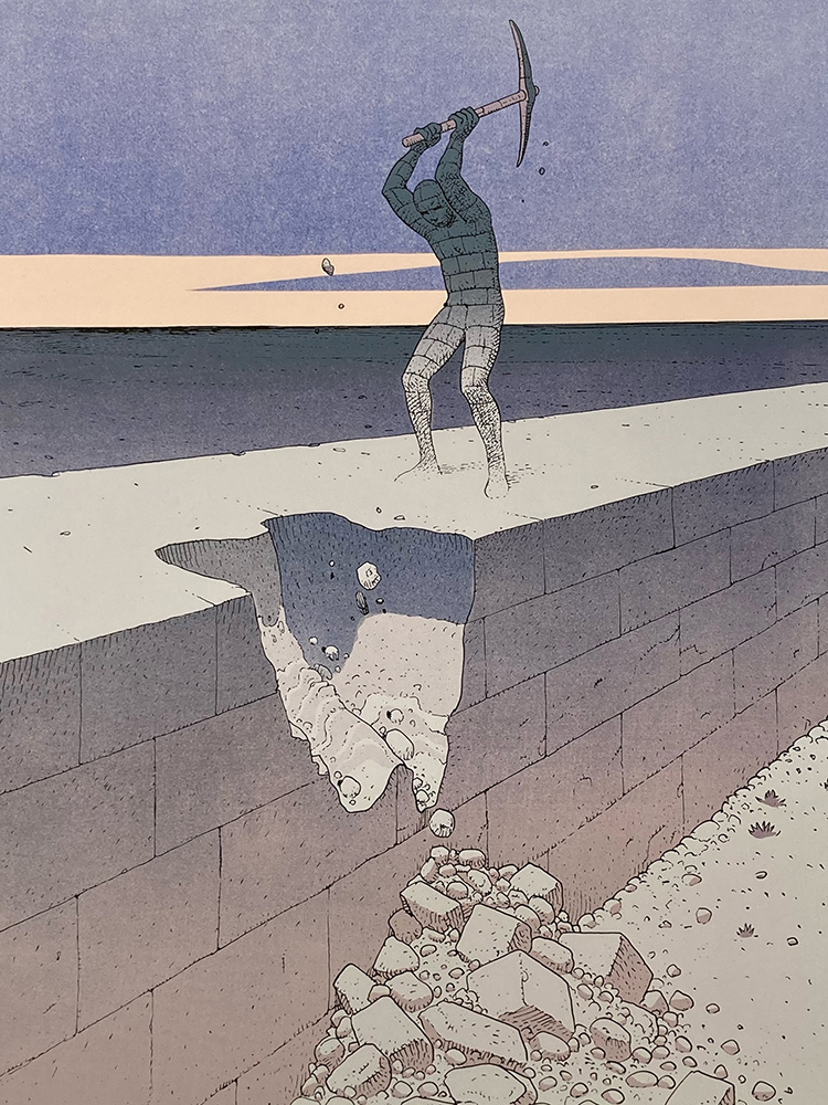 The Wall (Limited Edition Print) (Signed) art by Moebius (Jean Giraud) Art at The Illustration Art Gallery