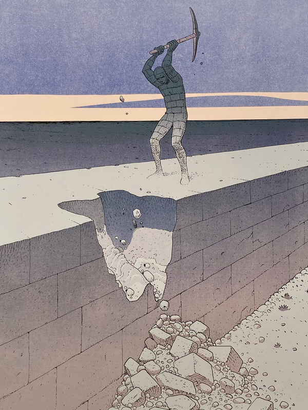 The Wall (Limited Edition Print) (Signed) by Moebius (Jean Giraud) at The Illustration Art Gallery