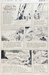 Catastrophic High Tide for Prince Valiant art by John Cullen Murphy