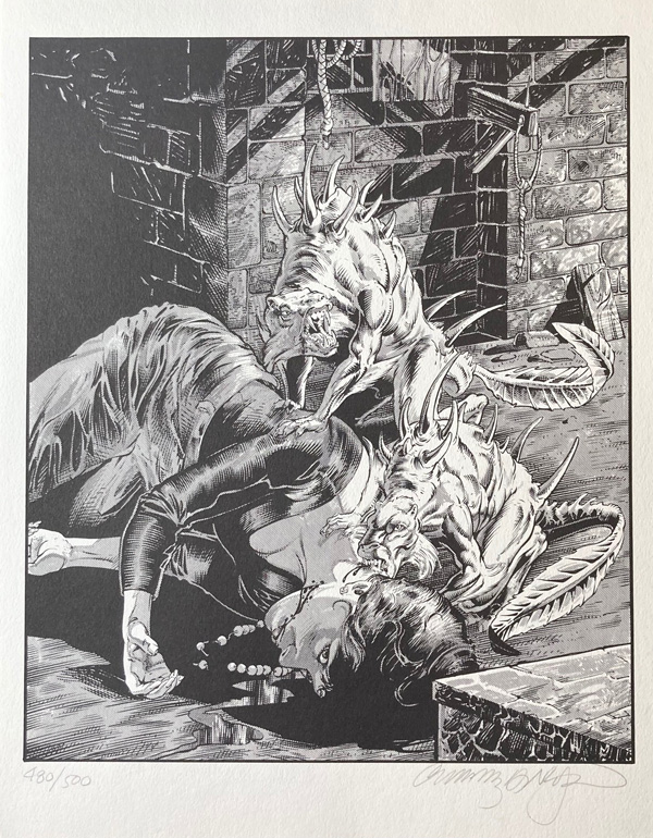 Feral Beasts (Limited Edition Print) (Signed) by Mark A Nelson at The Illustration Art Gallery