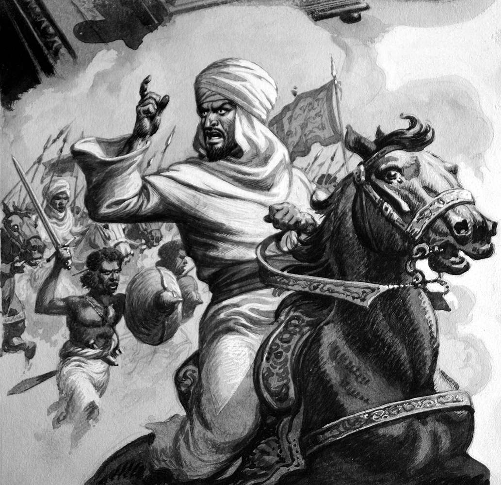 Al-Mahdi and the Siege of Khartoum (Original) art by Military Conflict (Pat Nicolle) at The Illustration Art Gallery