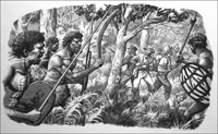The First European Settlers at Darwin Australia art by Patrick Nicolle