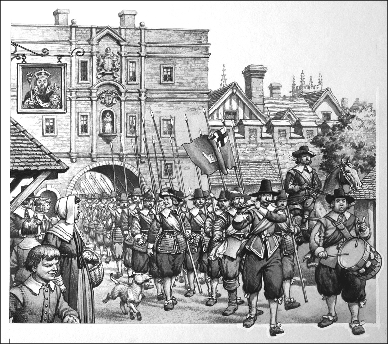 London and the English Civil War (Original) art by British History (Pat Nicolle) at The Illustration Art Gallery