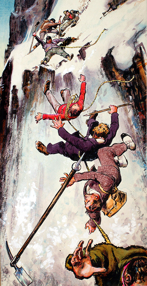 Falling off the Matterhorn (Original) by Patrick Nicolle at The Illustration Art Gallery
