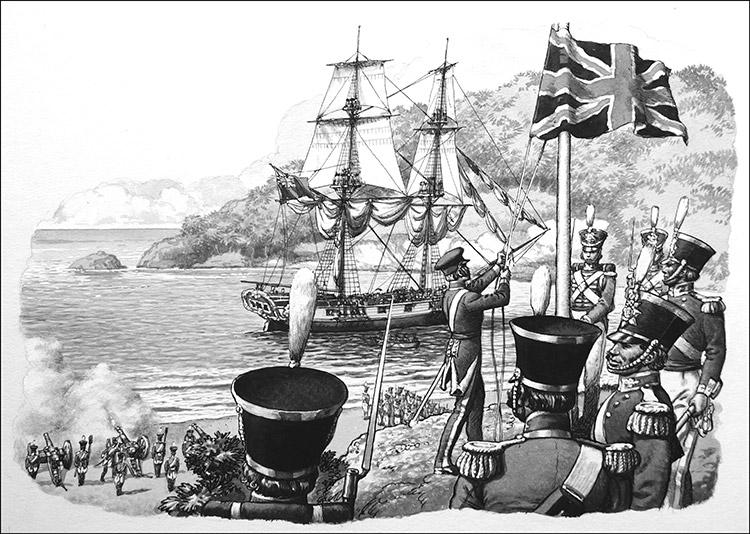British Soldiers Arrive in Western Australia (Original) by Military Conflict (Pat Nicolle) at The Illustration Art Gallery