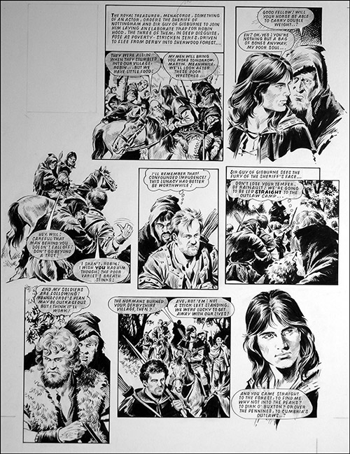 Robin of Sherwood: My Lord Menancorde (TWO pages) (Originals) by Robin of Sherwood (Mike Noble) at The Illustration Art Gallery