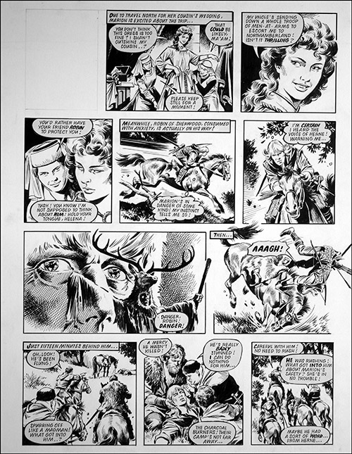 Robin of Sherwood: Danger Robin Danger (TWO pages) (Originals) by Robin of Sherwood (Mike Noble) at The Illustration Art Gallery