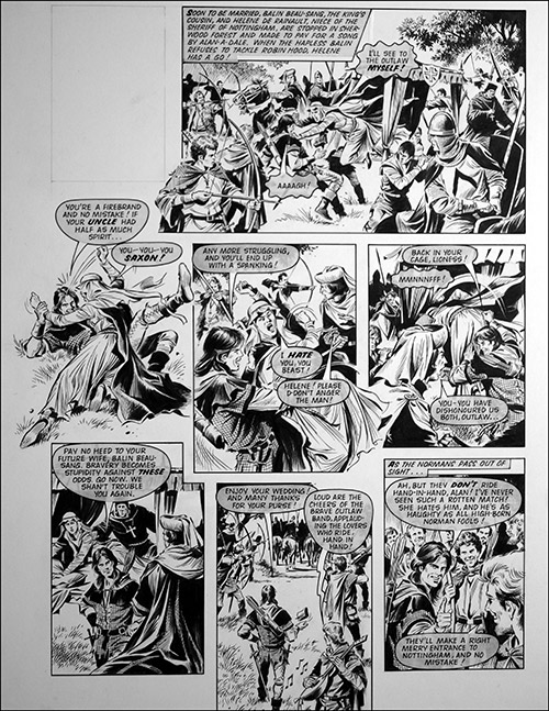 Robin of Sherwood: A Trap (TWO pages) (Originals) by Robin of Sherwood (Mike Noble) at The Illustration Art Gallery