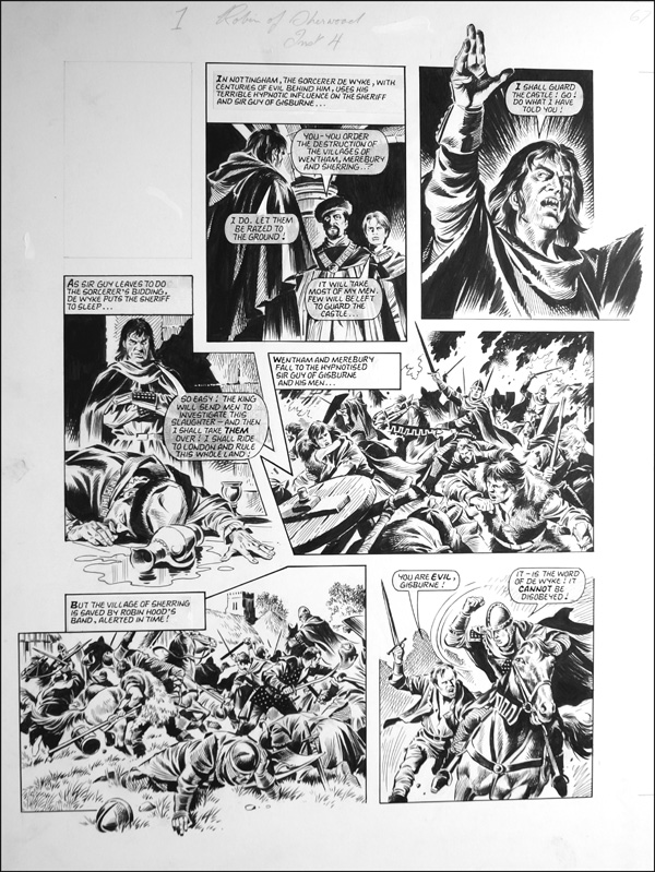 Robin of Sherwood - Wyke Beast (TWO pages) (Originals) by Robin of Sherwood (Mike Noble) Art at The Illustration Art Gallery