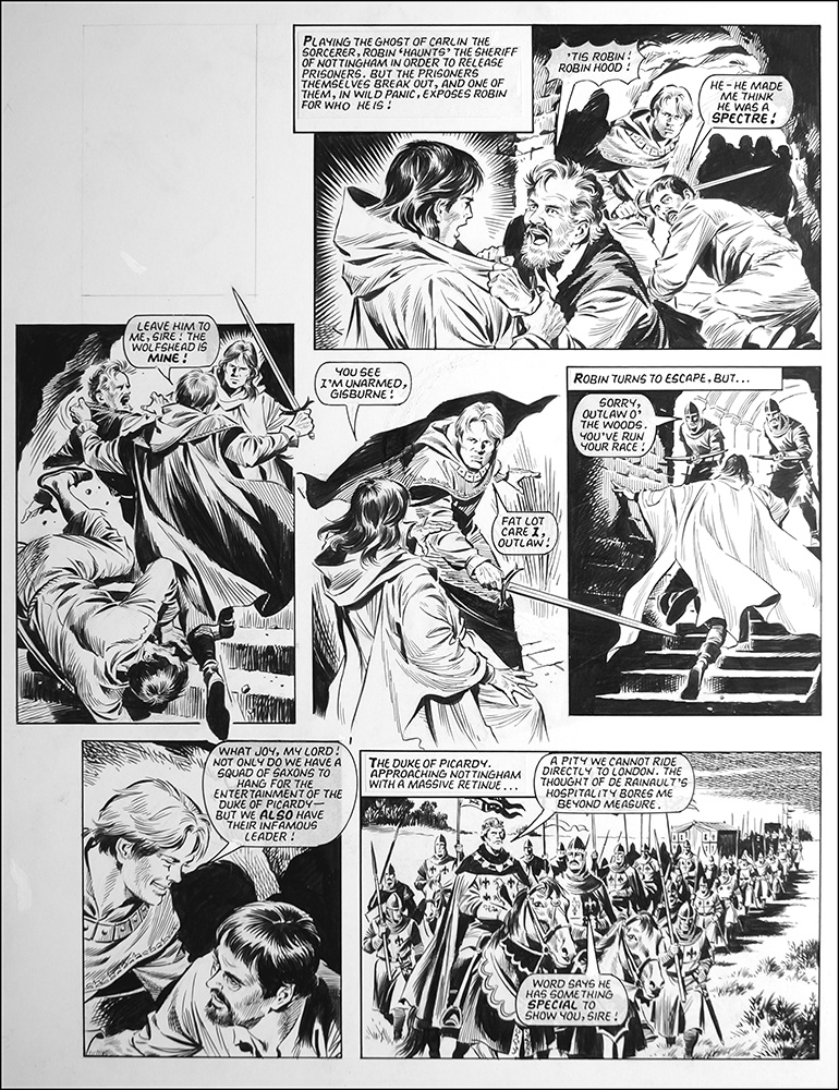 Robin of Sherwood - Spectre (TWO pages) (Originals) art by Robin of Sherwood (Mike Noble) Art at The Illustration Art Gallery
