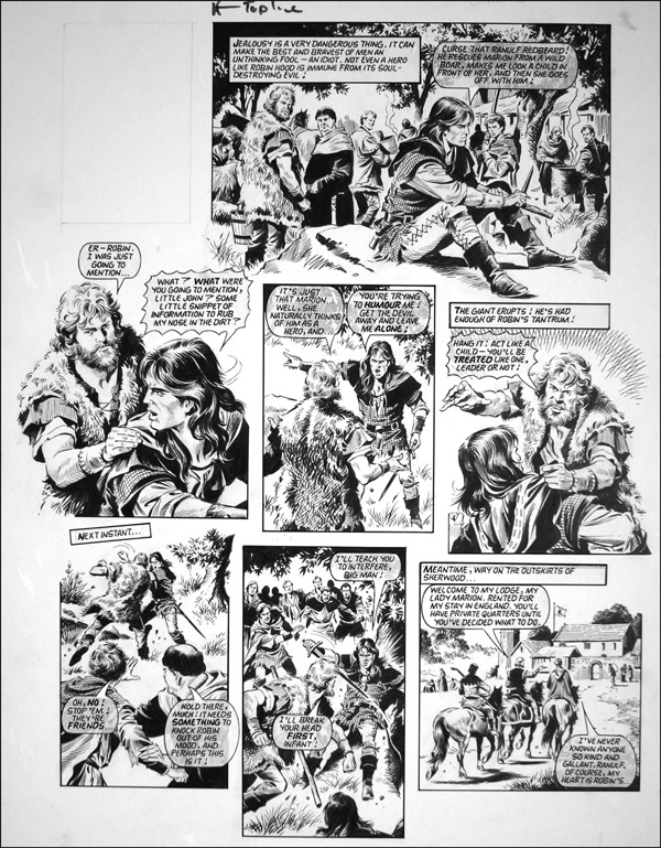 Robin of Sherwood: Fight Amongst Friends (TWO pages) (Originals) by Robin of Sherwood (Mike Noble) at The Illustration Art Gallery