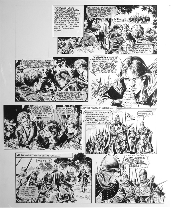 Robin of Sherwood - Not Dead At All (TWO pages) (Originals) by Robin of Sherwood (Mike Noble) Art at The Illustration Art Gallery