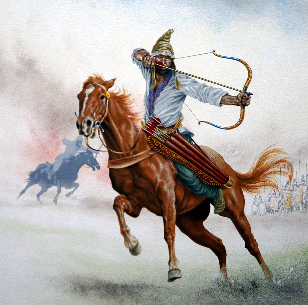 Mounted Archer of the Steppes (Original) art by David Nockels Art at The Illustration Art Gallery