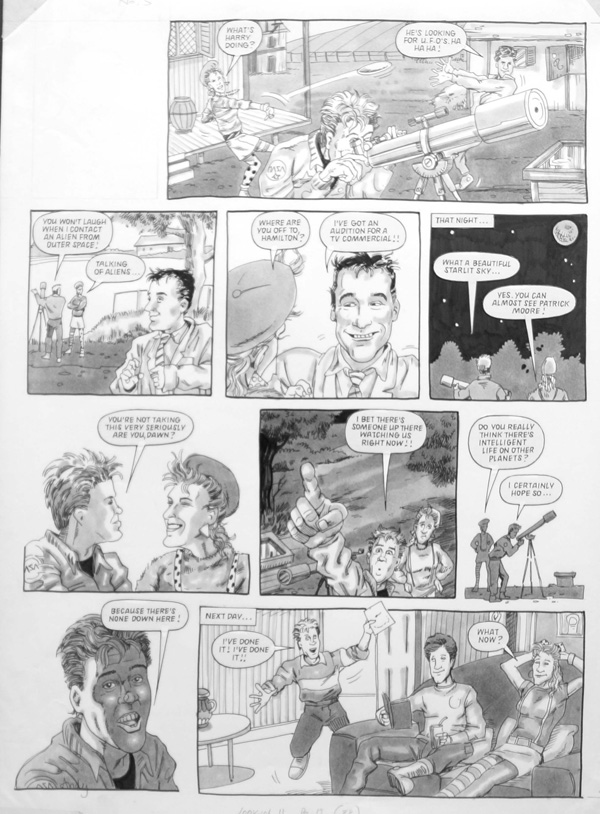 No. 73 - U.F.O. Hunting (TWO pages) (Originals) by Harry North Art at The Illustration Art Gallery