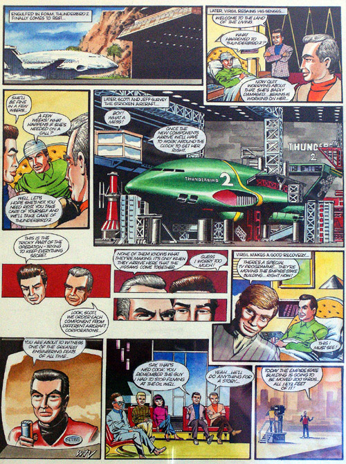 Thunderbird 2 In The Dock (Original) by Thunderbirds (Keith Page) at The Illustration Art Gallery