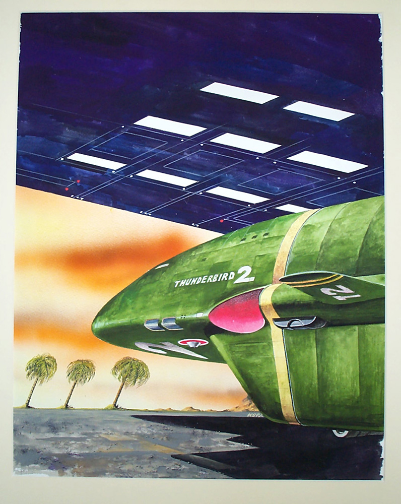 Thunderbird 2a cover art (Original) (Signed) art by Thunderbirds (Keith Page) at The Illustration Art Gallery