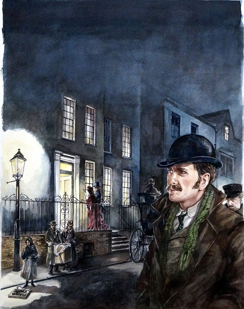 Silence in Hanover Close book cover art (Original) art by Kim Palmer at The Illustration Art Gallery