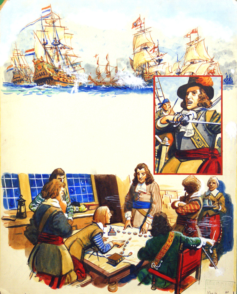 Scrapbook of the British Sailor: The First Dutch War (Original) art by Eric Parker Art at The Illustration Art Gallery