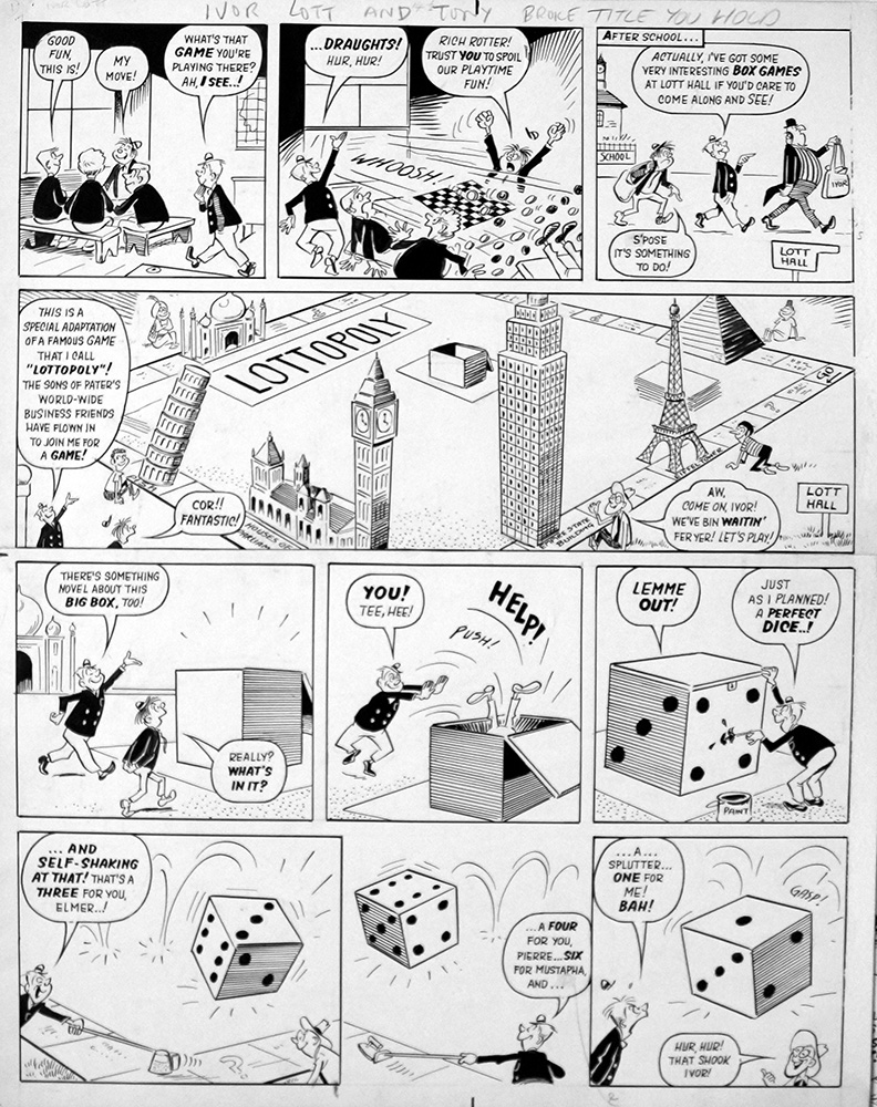 Ivor Lott & Tony Broke - Board Games (TWO pages) (Originals) art by Ivor Lott and Tony Broke (Parlett) at The Illustration Art Gallery