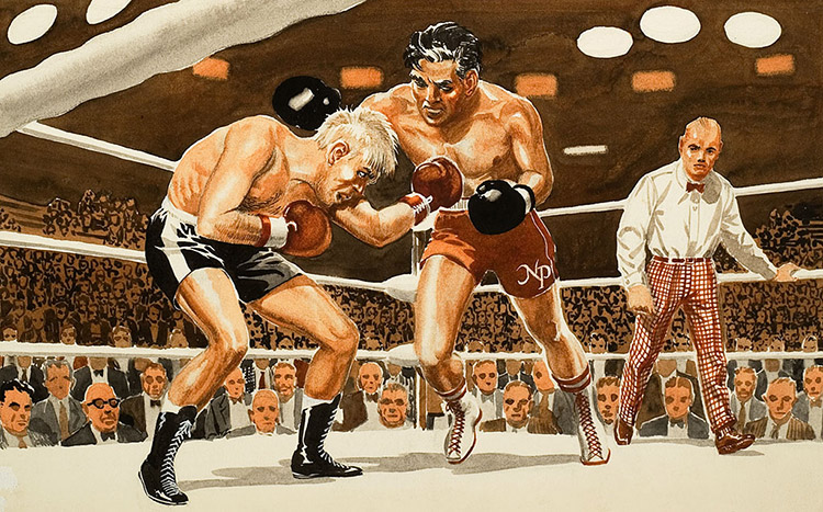 The Boxer - Seconds Out (Original) (Signed) by Oliver Passingham at The Illustration Art Gallery