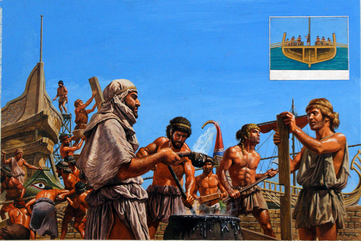 Athenian Navy (Original) (Signed) art by Ancient History (Payne) at The Illustration Art Gallery
