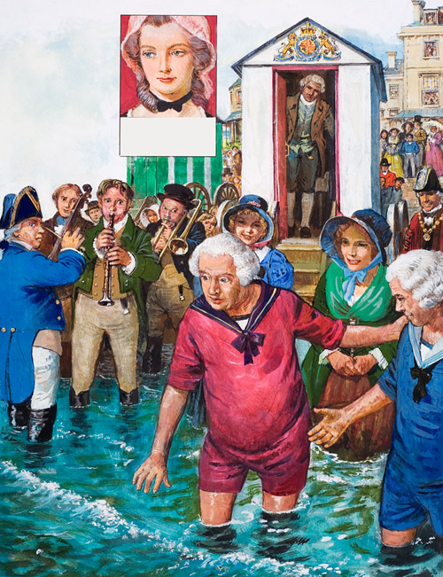 King George III at Weymouth (Original) by Ken Petts at The Illustration Art Gallery