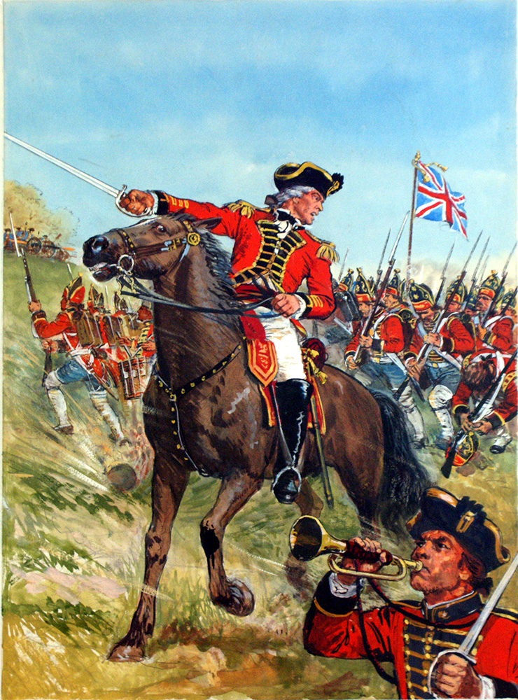 The Battles of Saratoga Springs - American Revolutionary War (Original) art by Ken Petts Art at The Illustration Art Gallery