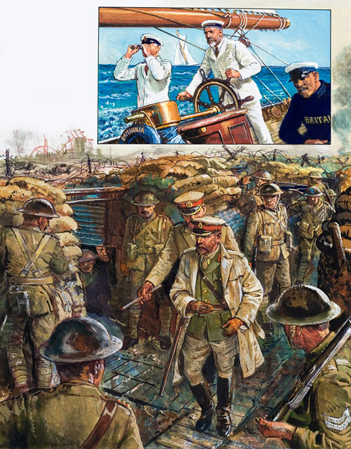 George V and World War One (Original) by Ken Petts at The Illustration Art Gallery