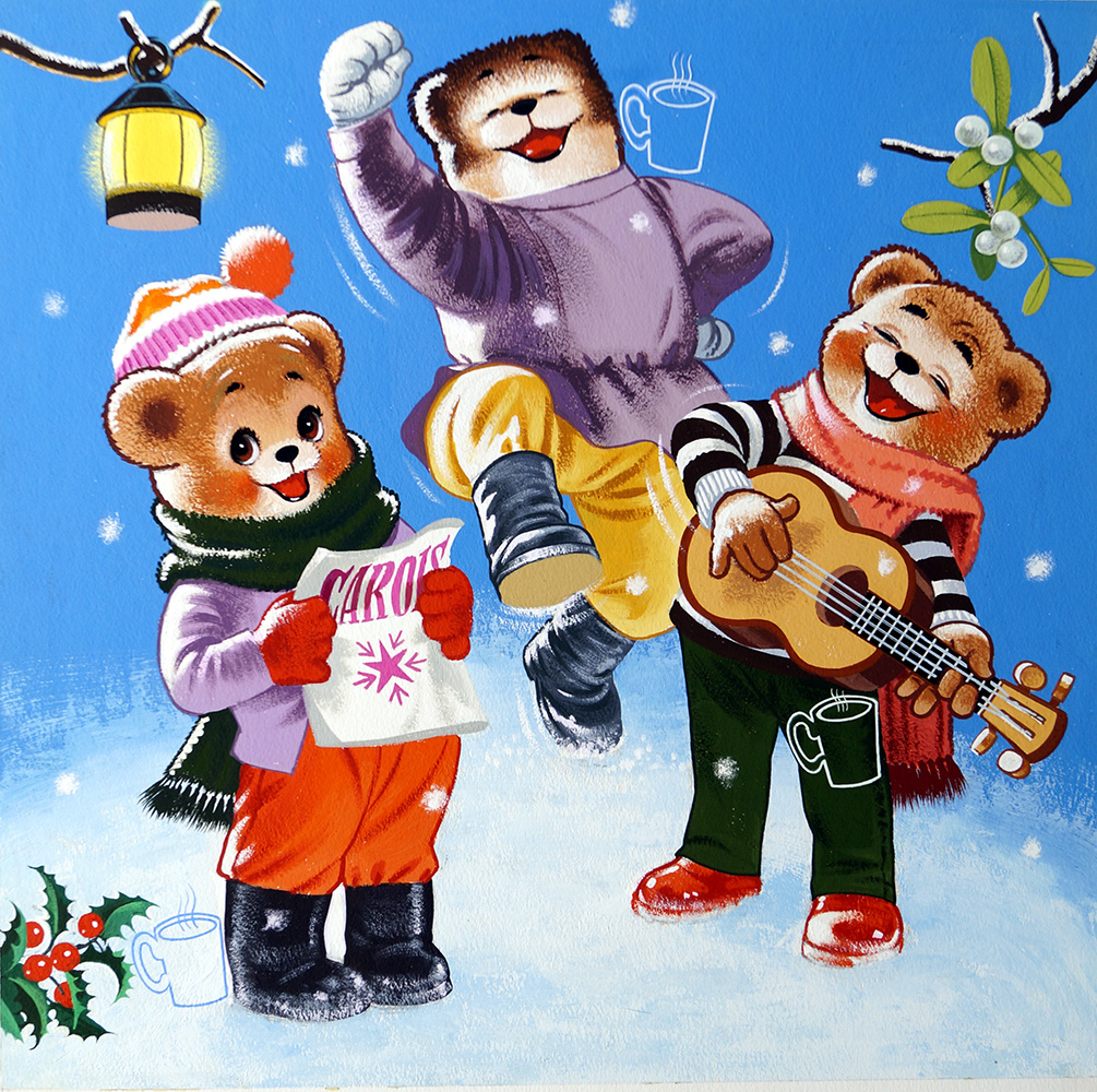 Teddy Bear: Christmas Celebrations (Original) art by Teddy Bear (William Francis Phillipps) at The Illustration Art Gallery