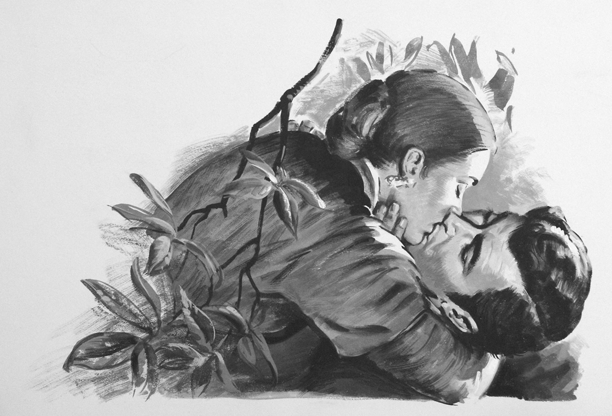 The Kiss (Original) art by Edwin Phillips Art at The Illustration Art Gallery