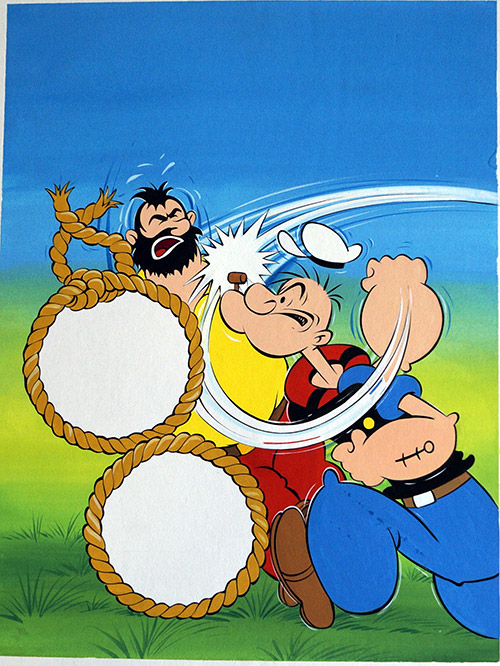Popeye & Bluto (Original) by Popeye at The Illustration Art Gallery