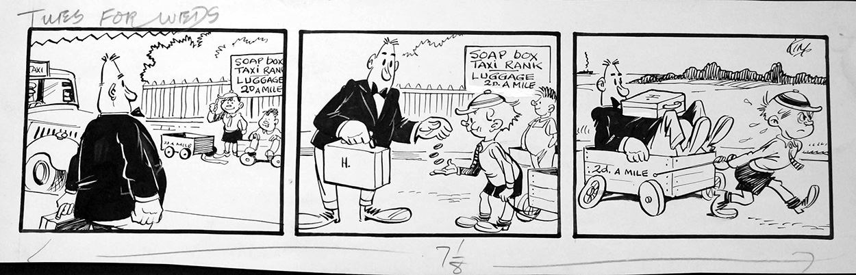 Harry daily strip 1953 004 (Original) (Signed) art by Cyril Price at The Illustration Art Gallery
