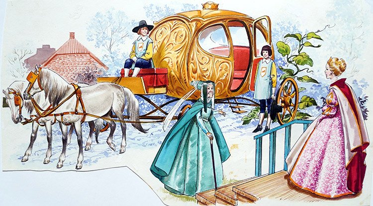 Cinderella - Your Carriage Awaits! (Original) by Cinderella (Nadir Quinto) at The Illustration Art Gallery