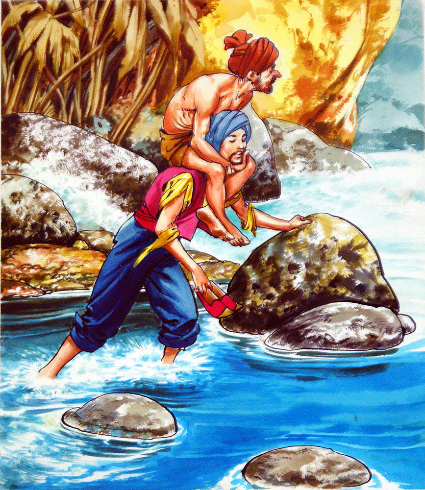 Crossing The River (Original) art by Sinbad the Sailor (Nadir Quinto) at The Illustration Art Gallery