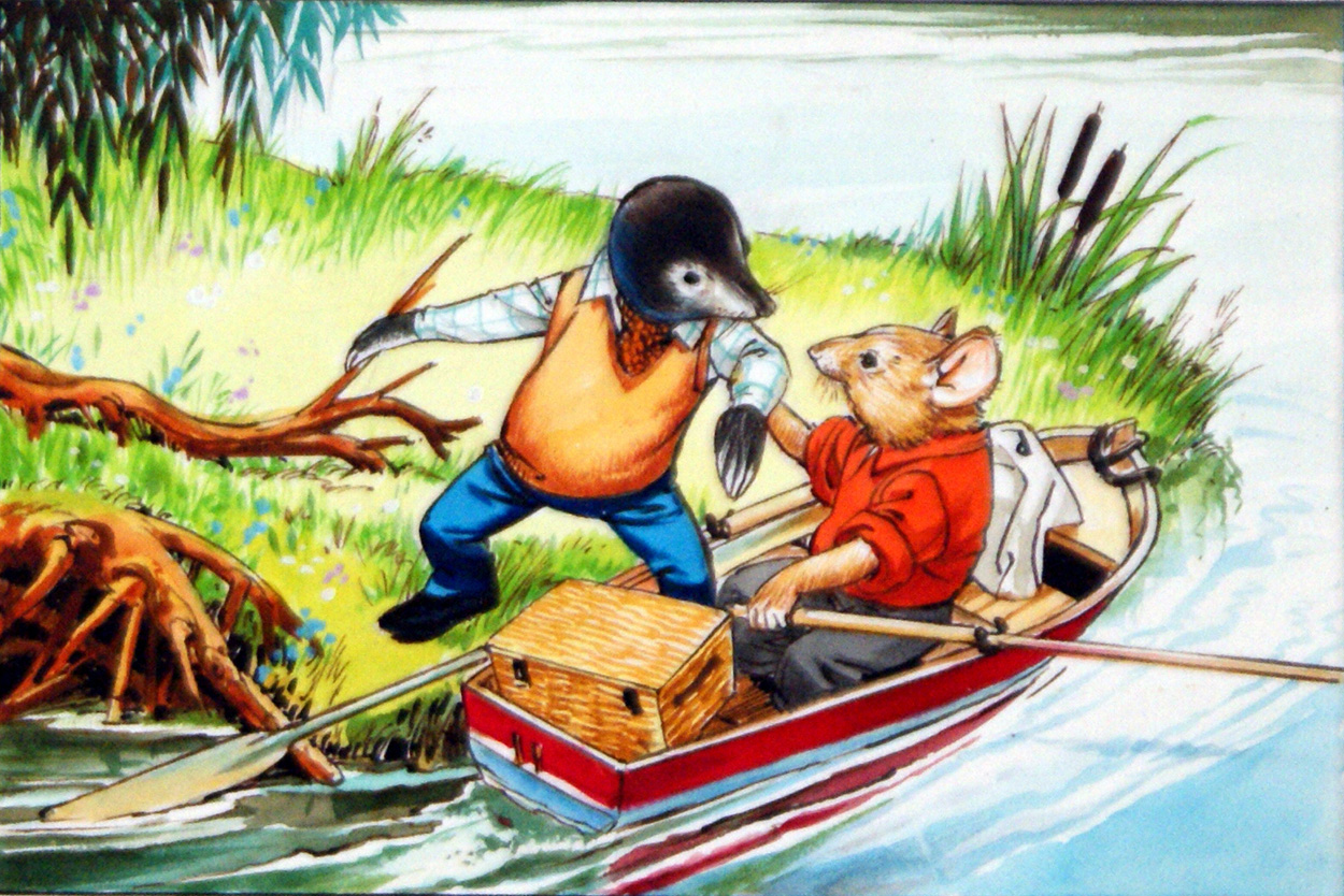 Rat helps Mole Aboard (Original) art by Wind in the Willows (Nadir Quinto) at The Illustration Art Gallery