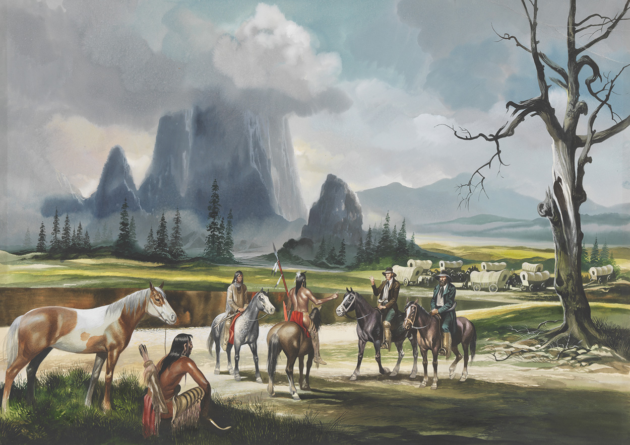 The Oregon Trail - Part II (Original) art by The Winning of the West (Ron Embleton) at The Illustration Art Gallery